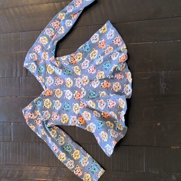 Tiger Print Peplum Top - Picture 1 of 3